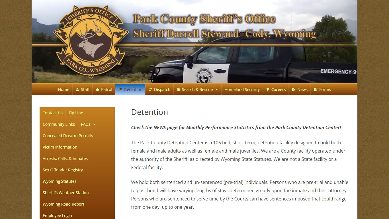 Detention – Park County Sheriff